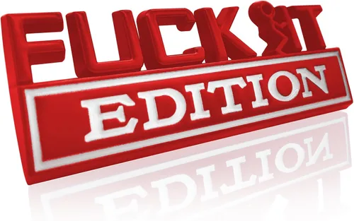 Miniatura 14 de Emblemas exteriores para coche, emblema 3D adhesivo de calcomanía, emblema Fuck-IT edición 3D, calcomanía para guardabarros de coche y camión, Negro