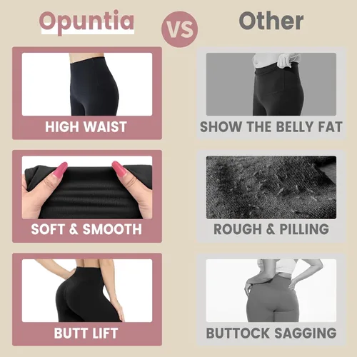 Miniatura 3 de Opuntia Paquete de 5 leggings para mujer, cintura alta, control de abdomen, suaves, color negro, pantalones de yoga adelgazantes para entrenamiento