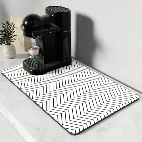 Miniatura 49 de Rnivvi Tapete de secado de platos para encimera de cocina, 16 x 18 pulgadas, bonita almohadilla de secado absorbente resistente al calor con goma