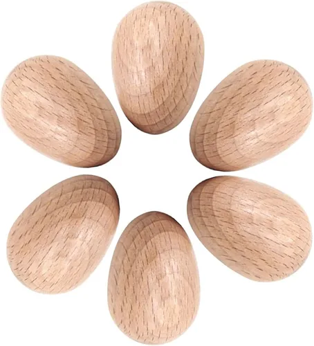 Miniatura 9 de Instrumentos de percusión de madera, 1 par de baquetas de ritmo de 8 pulgadas, 1 par de maracas de madera y 1 bolsa de almacenamiento para regalos