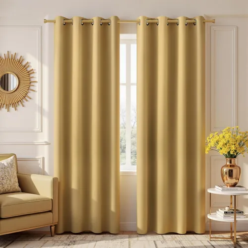 Miniatura 80 de Cortinas opacas de 72 pulgadas extra anchas para dormitorio, puerta corrediza de vidrio y patio, 2 paneles con ojales para oscurecer ventana grande