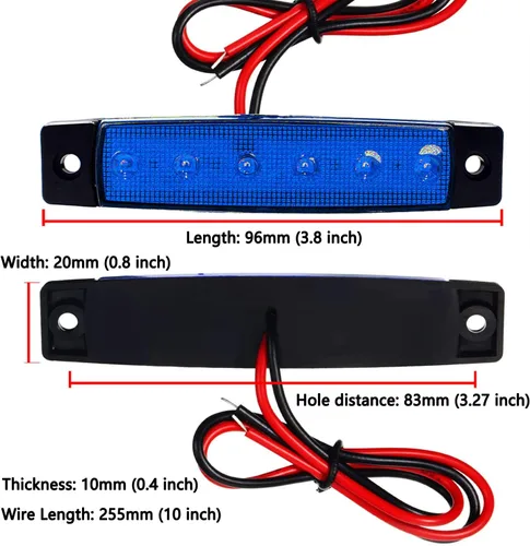 Miniatura 4 de 10 paquetes de luces LED de tira de roca impermeables, luces exteriores e interiores, luces de bajo brillo para ruedas y guardabarros, kits