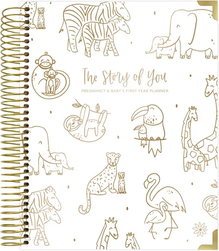 bloom daily planners Nuevo Calendario Planificador de Embarazo y Primer Año del Bebé y Diario de Recuerdos con Calcomanías - Organizador de Libro de