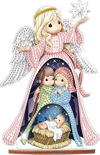 Miniatura 10 de MVVMTOP Pintura de Arte de Diamante Decoración de Mesa, DIY Nido de Pájaro de Navidad 5D Forma Especial Diamante Artificial Decoraciones de Navidad
