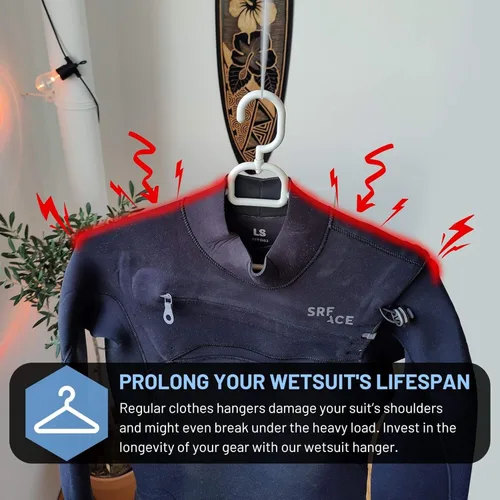 Miniatura 3 de Colgador de traje de neopreno Hang 11 - Mejora la duración de tu traje húmedo, secador rápido, colgadores de traje de neopreno plegables para Azul