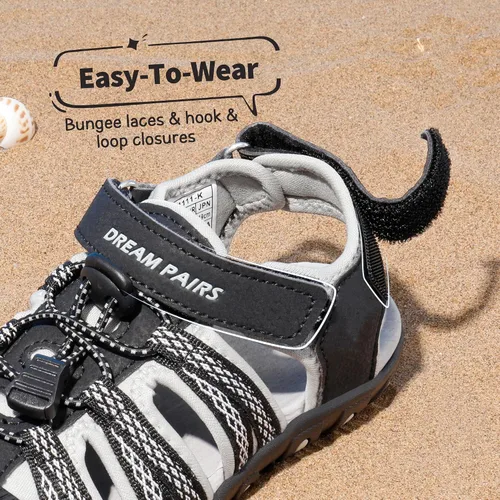 Miniatura 2 de DREAM PAIRS Sandalias deportivas de verano para niños y niñas, para senderismo, playa, casual, puntera cerrada, ajustable, multicolor, para niños