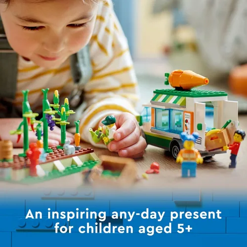 Miniatura 6 de LEGO City Van del Mercado de Granjeros 60345 - Juego de juguetes de construcción para niños, niñas y niños a partir de 5 años; Tienda de granja