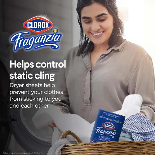 Miniatura 3 de Clorox Fraganzia - Hojas de secado de tela suavizantes que reducen las arrugas, antiestática, ropa de gran olor, suaviza las telas, lavanda