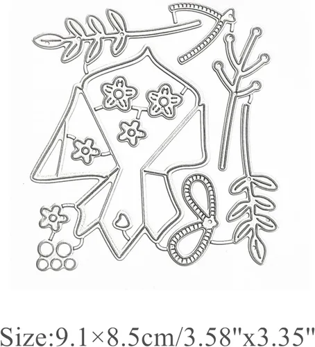 Miniatura 2 de hinana Troqueles de metal de flores, hojas de flores, plantillas de corte de ramo de hojas para manualidades, álbumes de recortes, fotos, papel