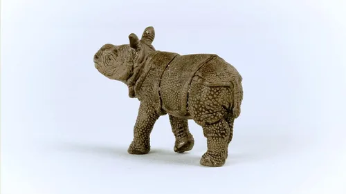 Miniatura 4 de Schleich Wild Life - Figura realista de rinoceronte indio para bebé, juguete auténtico y altamente detallado, duradero para educación y juego