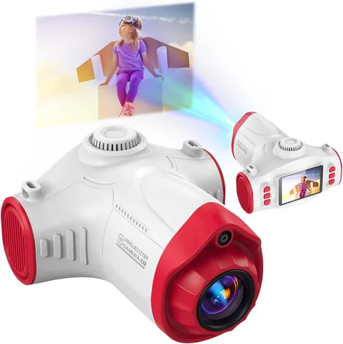 Miniatura 2 de Cámara para niños, cámara para niños con proyector, ofrece proyección, fotografía de 48 MP, grabación de video de 1080p, cámara digital para niños