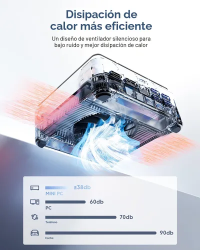 Miniatura 8 de KAMRUI Pinova P2 AMD Ryzen 7330U (Beats 4300U/10110U/N95) Mini PC 16GB RAM 256GB SSD, hasta 4.3GHz, 4C/8T, 8MB L3 Smart Cache Mini computadoras