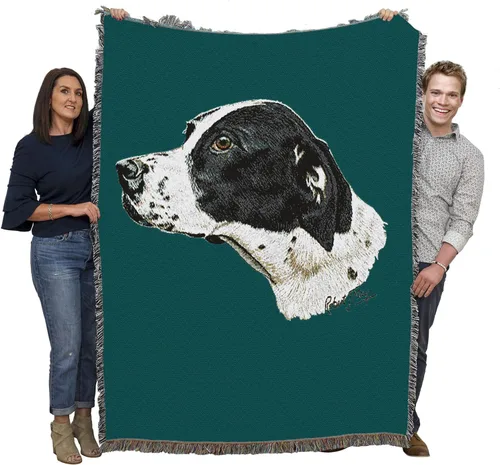 Miniatura 37 de Pure Country Weavers Robert May - Manta de punto alemán de pelo corto, color negro, azul BG, manta de tapiz de algodón, fabricada en los Estados