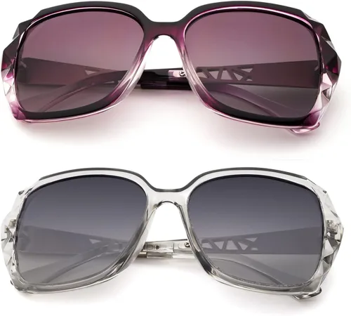 Miniatura 2 de LECKIRUT - Lentes de sol de gran tamaño para mujer, lentes de sol clásicos y a la moda con protección UV polarizada