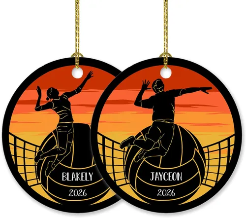 Miniatura 22 de Adorno personalizado de tiro con arco de Navidad 2025, adorno de Navidad con arco y flecha, regalo con nombre de arquero, año, adorno de jugador