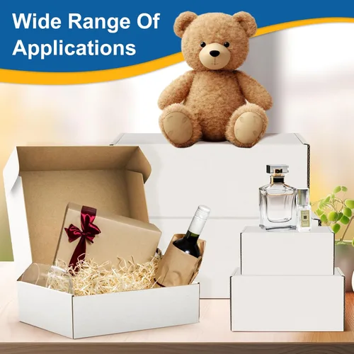 Miniatura 6 de Famagic Paquete de 50 cajas de envío pequeñas de 4 x 4 x 2, cajas de correo de cartón corrugado blanco para pequeñas empresas, cajas de correo