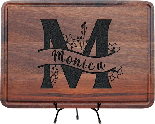 Tabla de cortar personalizada con monograma, regalo para el día de la madre, mujeres, regalos de cocina para mamá, regalos únicos de cumpleaños para