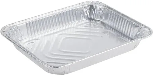 DCS Deals Tamaño medio de aluminio, poco profundo, paquete de 25 bandejas de papel de aluminio, seguro para usar en congelador, horno y mesa de