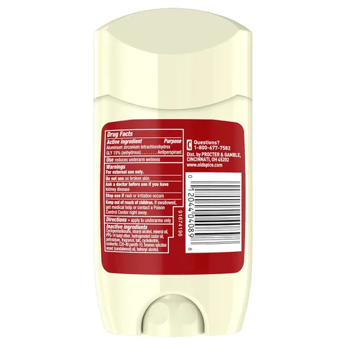 Miniatura 2 de Old Spice Desodorante antitranspirante para hombre, madera con sándalo, inspirado en elementos naturales, sólido invisible, 2.6 onzas, paquete de 12