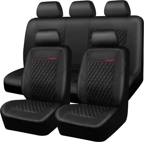 Miniatura 11 de CAR PASS Fundas de Asiento de Cuero Púrpura, Funda de Asiento de Coche Bonita con Esponja Compuesta de 5mm en el Interior, Compatible con Bolsa