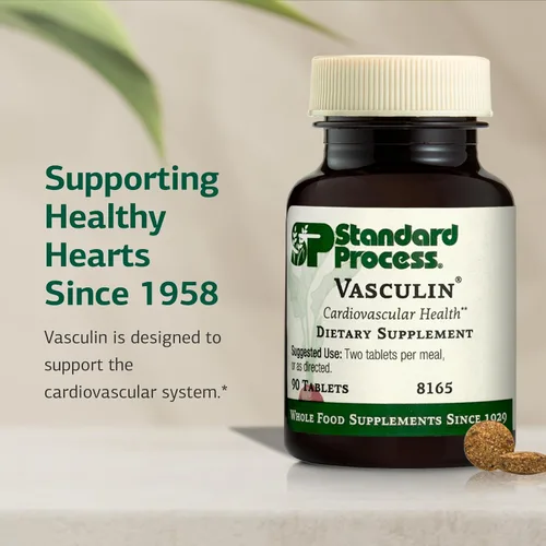 Miniatura 3 de Standard Process Vasculin - Suplemento para apoyo cardiovascular y cardíaco saludable - Apoya la formación de colágeno y la salud del corazón - Sin