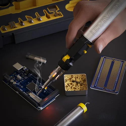 Miniatura 7 de LEXIVON Kit multiusos de soldador de butano Juego de 7 puntas de llama ajustable inalámbrico de encendido automático Grado Profesional