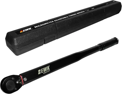 Miniatura 9 de EWK Llave dinamométrica de clic de 1/2 pulgada 10-150 pies lb 13.6-203.4 Nm, cabezal reversible de doble escala para suspensión de tuercas de llanta