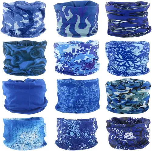 Miniatura 25 de Mascarillas de Polaina para el Cuello, Bufanda en Tubo, Bandanas Sin Costuras, Pañuelos para el Rostro, Cubierta Multiusos para la Cabeza