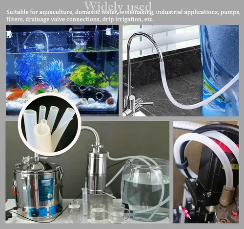 Miniatura 6 de Tubo de silicona de 1/2 pulgada de identificación, manguera de grado alimenticio de 1/2 pulgadas de diámetro interior x 3/4 pulgadas de diámetro