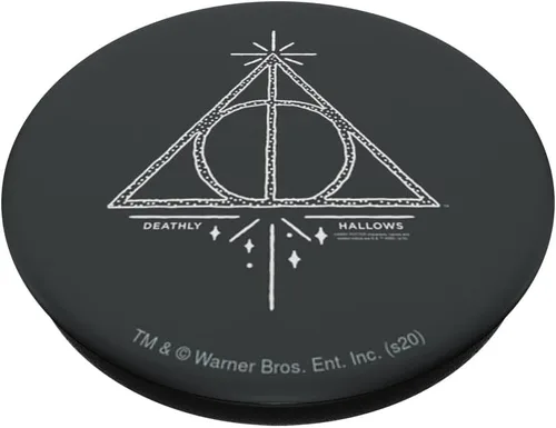 Miniatura 2 de Harry Potter Deathly Hallows Line Art PopSockets - Soporte para teléfonos y tabletas, Negro