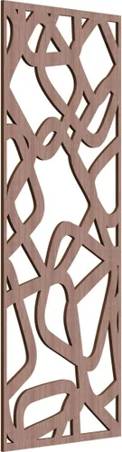 Miniatura 123 de Acme Paneles de pared decorativos de madera con calado, 9 3/8 pulgadas de ancho x 24 3/8 pulgadas de alto x 1/4 de alto, roble rojo