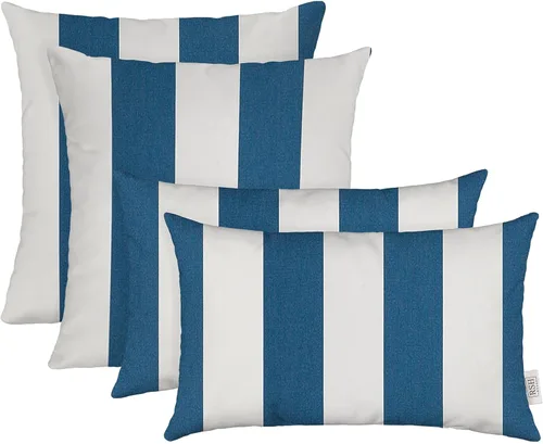 Miniatura 41 de RSH DECOR: Sunbrella Lumbar & Square Pillows Set of 4 20" x 12" & 17" x 17" Water & Fade-Resistant Fabric Outdoor Throw Pillows for Patio