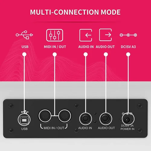 Miniatura 6 de Piano digital con peso de 88 teclas, piano vertical eléctrico con tablero de unidad de 3 pedales, pantalla LCD, teclado multifuncional