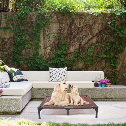 Miniatura 9 de suddus Cama elevada para perros impermeable al aire libre, cuna elevada portátil para perros, camas para perros fuera del suelo, camas para perros
