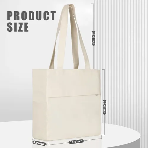 Miniatura 4 de Afashor Bolso de mano de lona vintage para mujer, bolso de gran capacidad