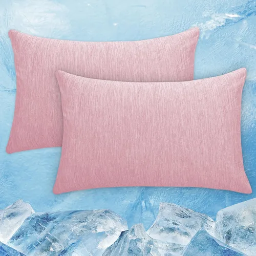 Miniatura 13 de CHOSHOME Fundas de almohada refrescantes con cremallera Fundas de almohada Q-Max > 0.45 con cremallera para personas que duermen con calor, suaves