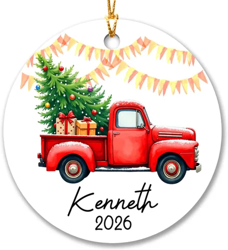 Miniatura 9 de Adorno de tren de Navidad, adorno de tren personalizado para decoración de árbol de Navidad, adorno personalizado de tren de amor para niños