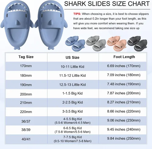 Miniatura 6 de EECH Lindas pantuflas para niños grandes, sandalias de tiburón de nube, suela gruesa mejorada, antideslizantes, para interiores y exteriores, verano
