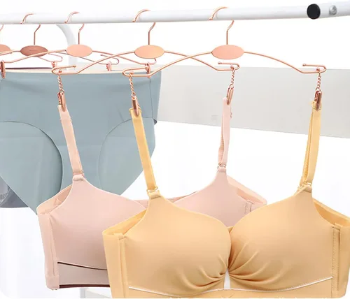 Miniatura 7 de Perchero de metal para ropa interior, perchas duraderas para ropa interior con clips, para exhibición de tienda de lencería, 10 piezas