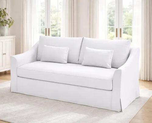 Miniatura 2 de Farlov Funda de repuesto para sofá biplaza (ancho 70 pulgadas, no 85.8 pulgadas) compatible solo con IKEA Farlove funda (algodón blanco 70 pulgadas)