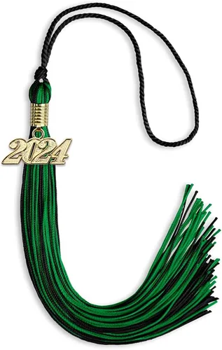 Miniatura 154 de Endea Graduation - Borla de doble color mixto con fecha dorada (negro/dorado antiguo, 2021)