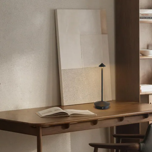 Miniatura 3 de Paquete de 2 lámparas de mesa inalámbricas de aluminio, lámparas de mesa recargables de 6000 mAh, lámpara LED táctil portátil, lámparas de mesa Negro