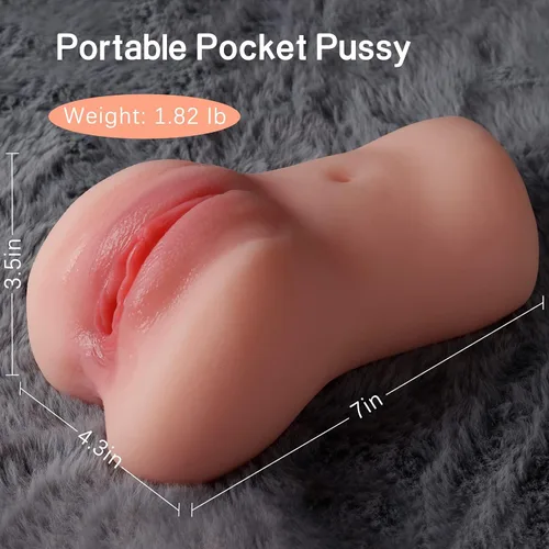 Miniatura 2 de Masturbador masculino 2 en 1 para adultos, juguetes sexuales para hombres, muñecas sexuales con piel texturizada de silicona realista 3D, 1.0