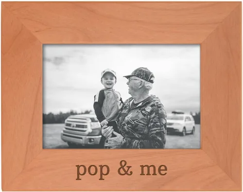Miniatura 20 de Personalized Gifts Grandpa Gift Grandpa and Me Grandchild - Marco de fotos de madera natural grabado de 4 x 6 pulgadas, diseño de paisaje