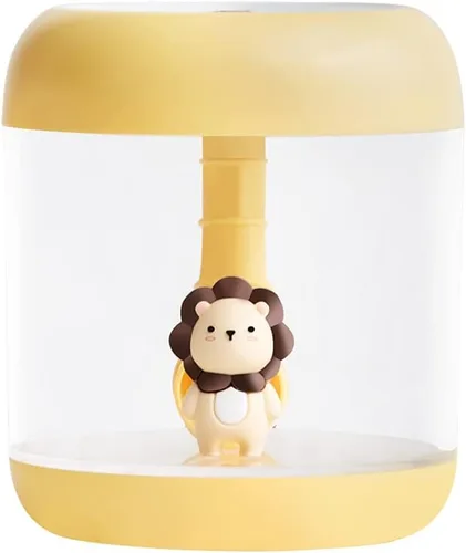 Mini humidificador portátil de astronauta/león, 11.8 fl oz, mini humidificador de aire portátil, decorativo, lindo, astronauta/león recargable por