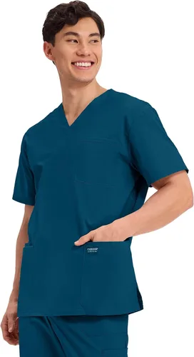 Miniatura 47 de Cherokee WW Professionals WW695 - Camisa de uniforme sanitario para hombre, con cuello en V