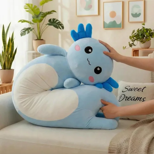 Miniatura 4 de Kekeso - Peluche largo de Axolotl, almohada de felpa de salamandra, peluche suave de Axolotl para niños y niñas, regalos para Navidad