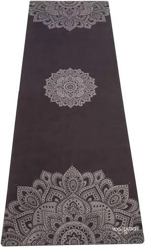 YOGA DESIGN LAB | Travel Yoga Mat | 2-in-1 Mat+Towel | Lightweight, Foldable, Eco Luxury | Ideal for Hot Yoga, Bikram, Pilates, Barre, Sweat | 1.5mm