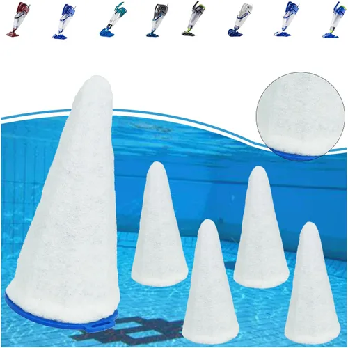 Miniatura 2 de Soporte de algodón de repuesto para filtro de vacío para Pool Blaster (1 cono azul)