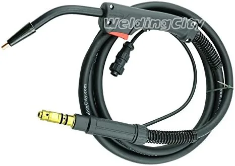 WeldingCity Antorcha de soldadura MIG sin gas con núcleo de flujo de 100 amperios y 10 pies de repuesto para Lincoln Magnum 100L (terminales